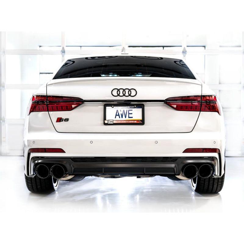 AWE Tuning 19-23 Audi C8 S6/S7 2.9T V6 AWD Touring Edition Exhaust - Diamond Black Tips