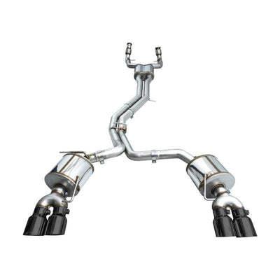 AWE Tuning 19-23 Audi C8 S6/S7 2.9T V6 AWD Touring Edition Exhaust - Diamond Black Tips