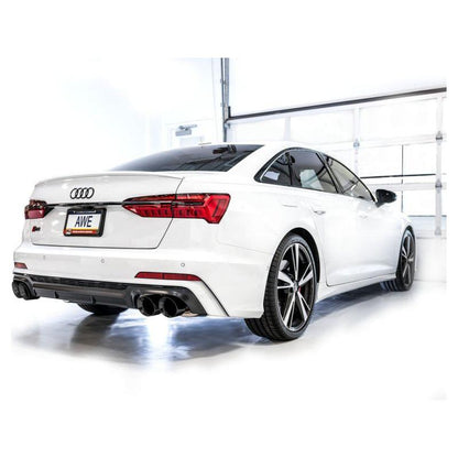 AWE Tuning 19-23 Audi C8 S6/S7 2.9T V6 AWD Touring Edition Exhaust - Diamond Black Tips