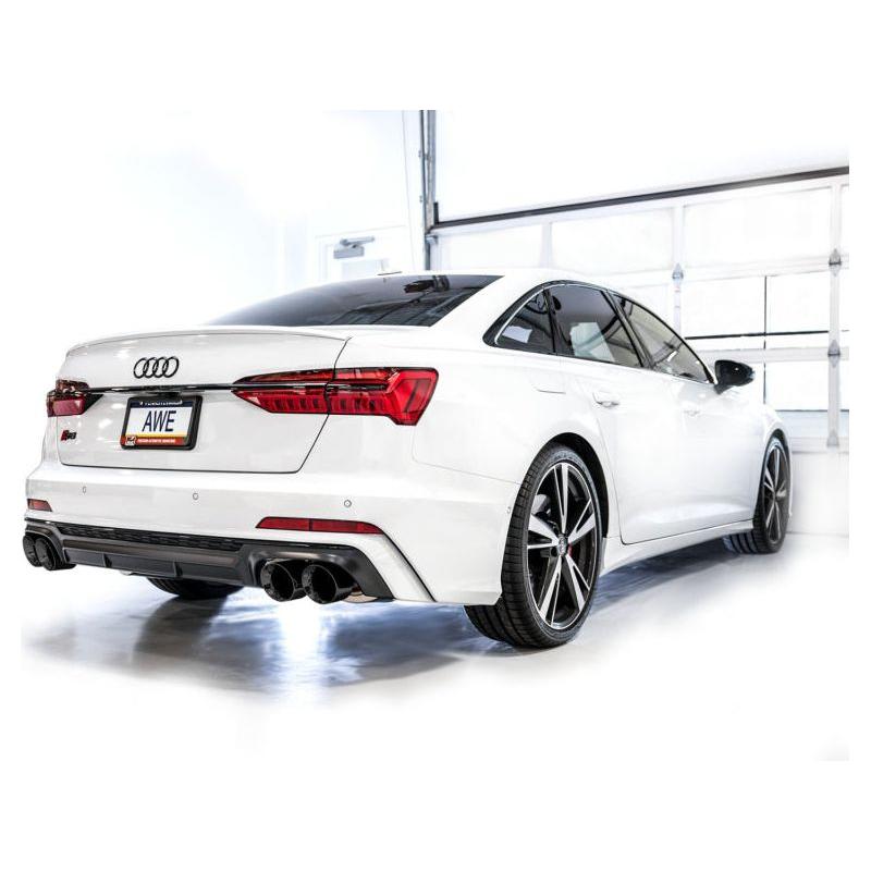 AWE Tuning 19-23 Audi C8 S6/S7 2.9T V6 AWD Touring Edition Exhaust - Diamond Black Tips