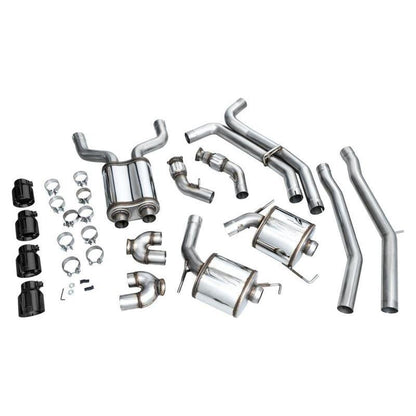 AWE Tuning 19-23 Audi C8 S6/S7 2.9T V6 AWD Touring Edition Exhaust - Diamond Black Tips