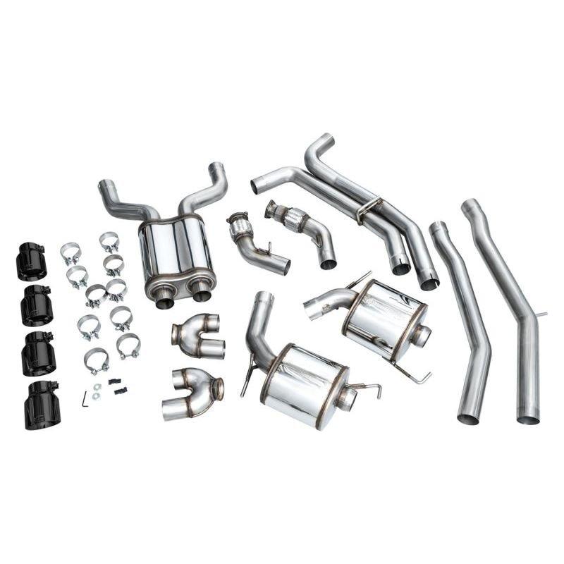 AWE Tuning 19-23 Audi C8 S6/S7 2.9T V6 AWD Touring Edition Exhaust - Diamond Black Tips