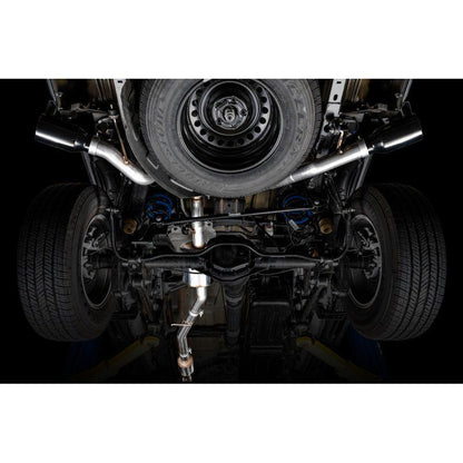 AWE Tuning 20-21 Jeep Gladiator JT 3.6L Tread Edition Cat-Back Dual Exhaust - Diamond Black Tip