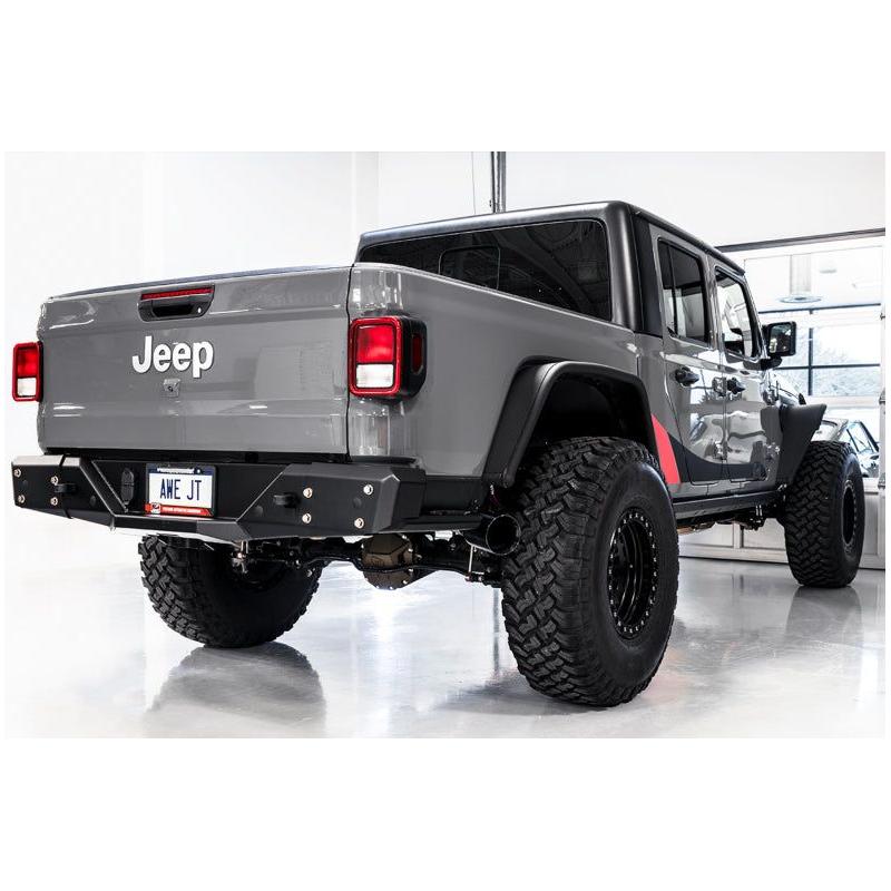 AWE Tuning 20-21 Jeep Gladiator JT 3.6L Tread Edition Cat-Back Dual Exhaust - Diamond Black Tip
