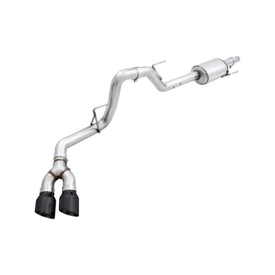 AWE Tuning 2015+ Ford F-150 0FG Single Exit Performance Exhaust System w/4.5in Diamond Black Tips