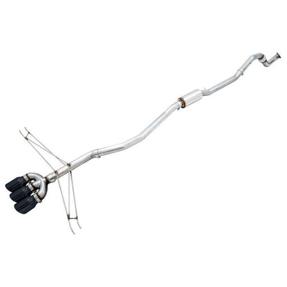 AWE Tuning 2016+ Honda Civic Si Track Edition Exhaust w/Front Pipe & Triple Diamond Black Tips