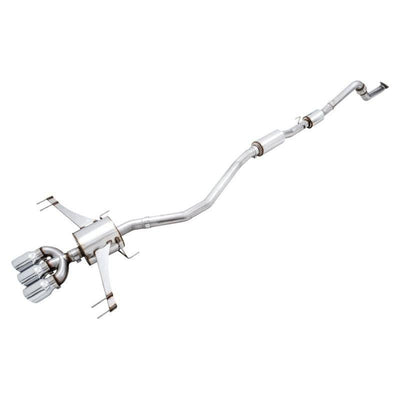 AWE Tuning 2017+ Honda Civic Type R Touring Edition Exhaust w/Front & Mid Pipes - Chrome Silver Tips