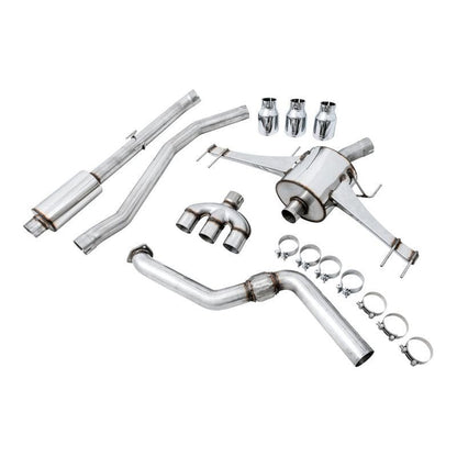 AWE Tuning 2017+ Honda Civic Type R Touring Edition Exhaust w/Front & Mid Pipes - Chrome Silver Tips