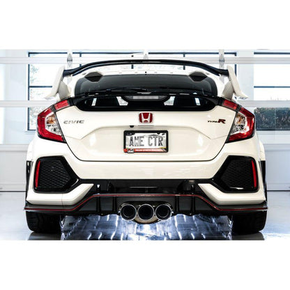 AWE Tuning 2017+ Honda Civic Type R Track Edition Exhaust w/Front Pipe & Triple Chrome Silver Tips