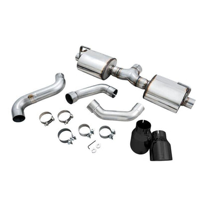 AWE Tuning 2018+ Jeep Wrangler JL/JLU Tread Edition Axle-Back Dual Exhaust - Diamond Black Tips