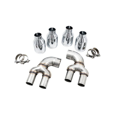 AWE Tuning 2019+ BMW M340i (G20) Non-Resonated Touring Edition Exhaust - Quad Chrome Silver Tips