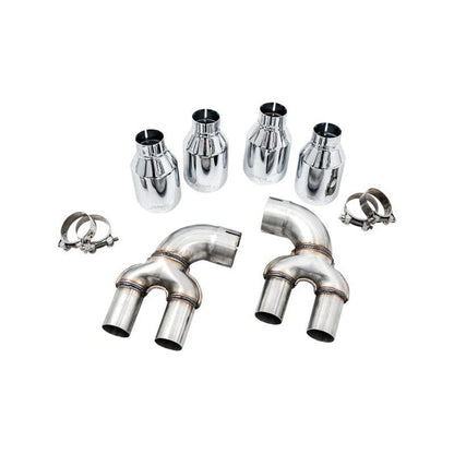 AWE Tuning 2019+ BMW M340i (G20) Non-Resonated Touring Edition Exhaust - Quad Chrome Silver Tips