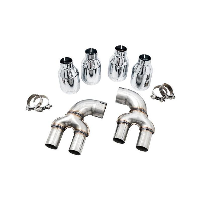 AWE Tuning 2019+ BMW M340i (G20) Non-Resonated Touring Edition Exhaust - Quad Chrome Silver Tips