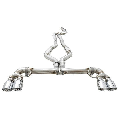 AWE Tuning 2019+ BMW M340i (G20) Track Edition Exhaust - Quad Chrome Silver Tips