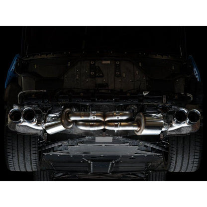 AWE Tuning 2020 Chevrolet Corvette (C8) Touring Edition Exhaust - Quad Chrome Silver Tips
