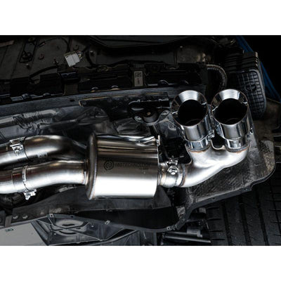 AWE Tuning 2020 Chevrolet Corvette (C8) Touring Edition Exhaust - Quad Chrome Silver Tips