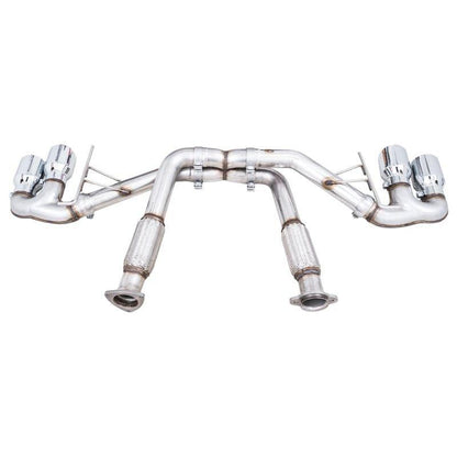 AWE Tuning 2020 Chevrolet Corvette (C8) Track Edition Exhaust - Quad Chrome Silver Tips