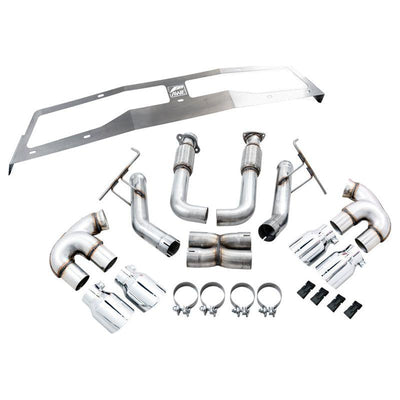 AWE Tuning 2020 Chevrolet Corvette (C8) Track Edition Exhaust - Quad Chrome Silver Tips