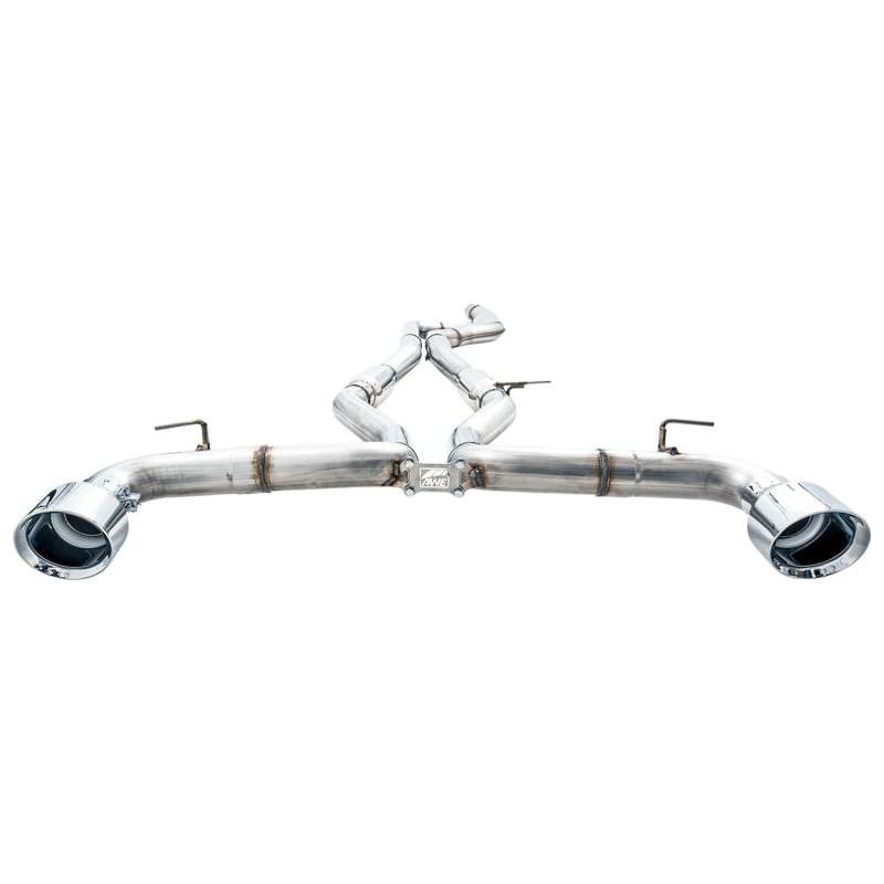 AWE Tuning 2020 Toyota Supra A90 Track Edition Exhaust - 5in Chrome Silver Tips
