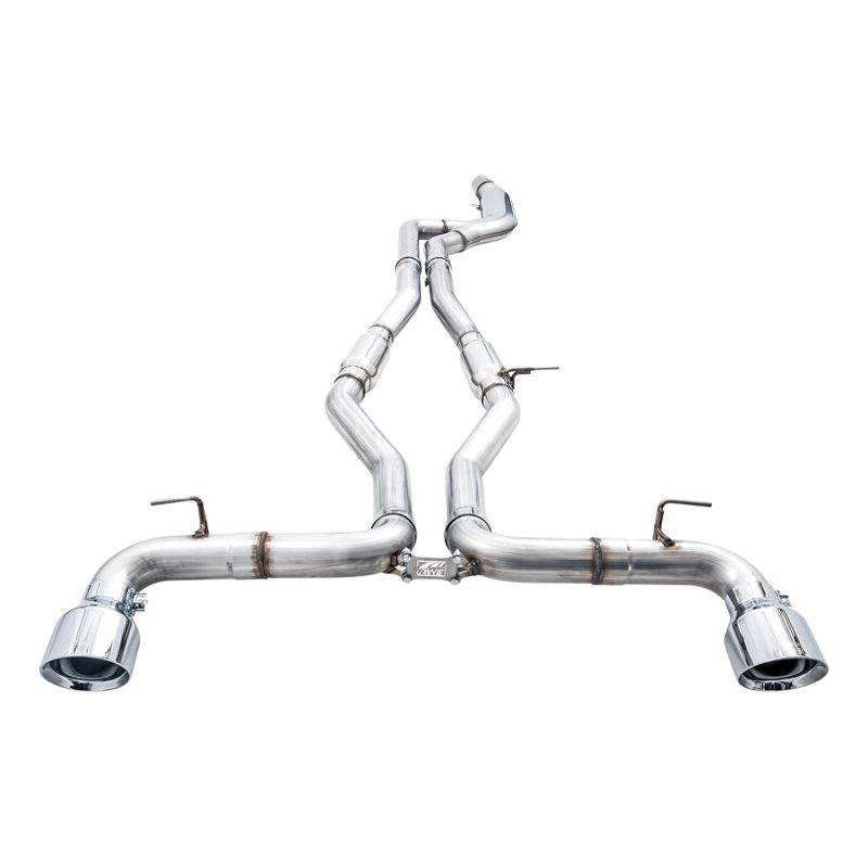 AWE Tuning 2020 Toyota Supra A90 Track Edition Exhaust - 5in Chrome Silver Tips