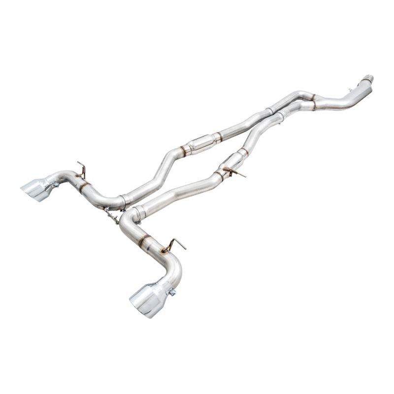 AWE Tuning 2020+ Toyota Supra A90 Track Edition Exhaust - 5in Chrome Silver Tips