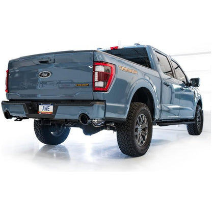 AWE Tuning 2021+ Ford F-150 Tremor (w/ Bumper Cutouts) 0FG Non-Resonated Catback -Diamond Black Tips