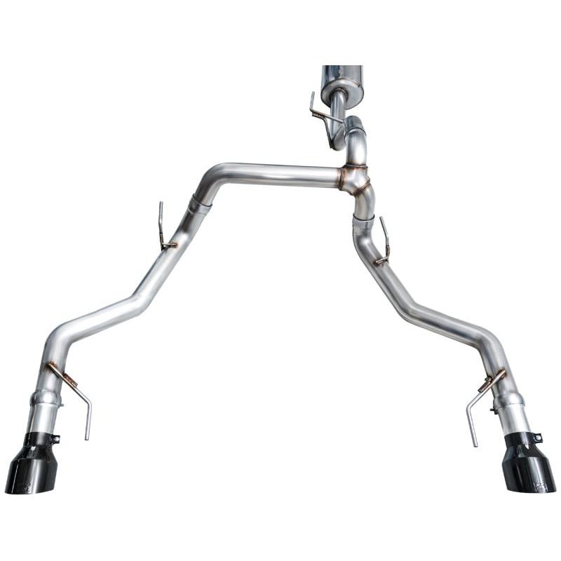 AWE Tuning 2021+ Ford F-150 Tremor (w/ Bumper Cutouts) 0FG Non-Resonated Catback -Diamond Black Tips