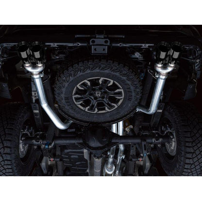 AWE Tuning 22-23 GMC Sierra 1500 AT4X 6.2L 0FG Catback Split Dual (Flat Bumper) - Diamond Black Tips