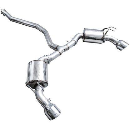 AWE Tuning 22+ Honda Civic Si/Acura Integra Touring Edition Catback Exhaust - Dual Chrome Silver Tip
