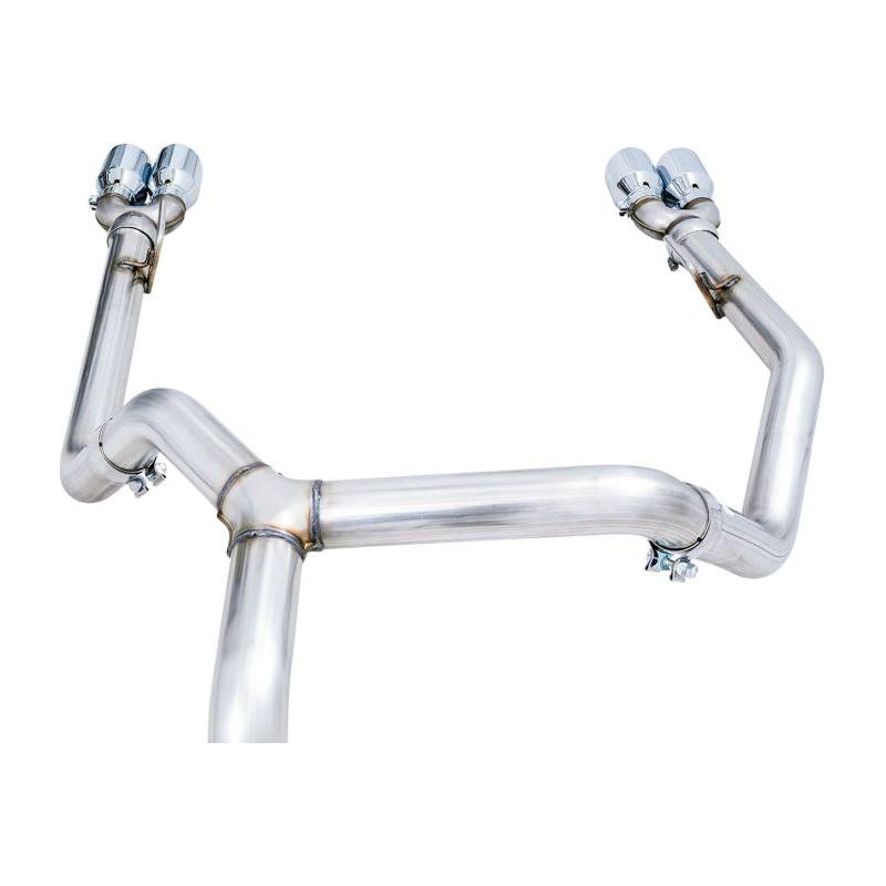 AWE Tuning 4th Gen GM 1500 5.3L 0FG Catback Split Rear Exit (w/ Bumper Cutouts) - Quad Chrome Tips