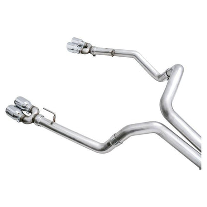 AWE Tuning 4th Gen GM 1500 6.2L 0FG Catback Split Rear Exit (w/ Bumper Cutouts) - Quad Chrome Tips