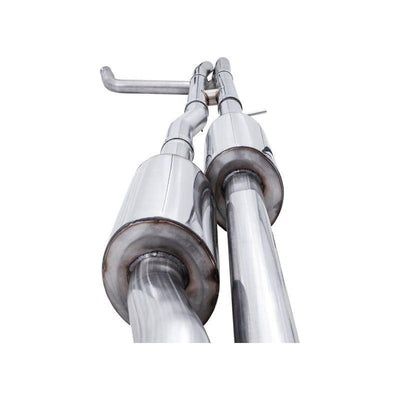 AWE Tuning 4th Gen GM 1500 6.2L 0FG Catback Split Rear Exit (w/ Bumper Cutouts) - Quad Diamond Tips