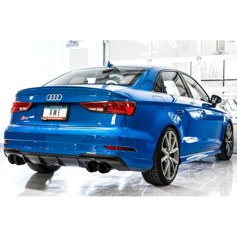 AWE Tuning Audi 8V S3 Track Edition Exhaust w/Diamond Black Tips 102mm