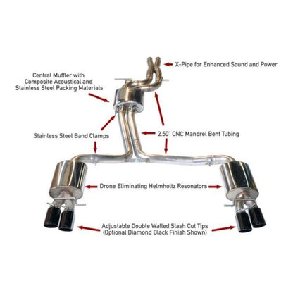 AWE Tuning Audi B8.5 S4 3.0T Touring Edition Exhaust System - Diamond Black Tips (102mm)