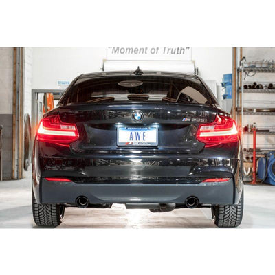 AWE Tuning BMW F22 M235i / M240i Touring Edition Axle-Back Exhaust - Diamond Black Tips (102mm)