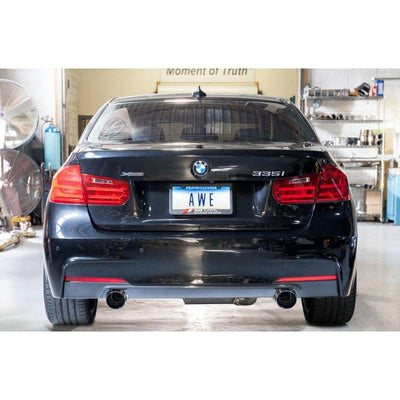AWE Tuning BMW F3X 335i/435i Touring Edition Axle-Back Exhaust - Chrome Silver Tips (102mm)