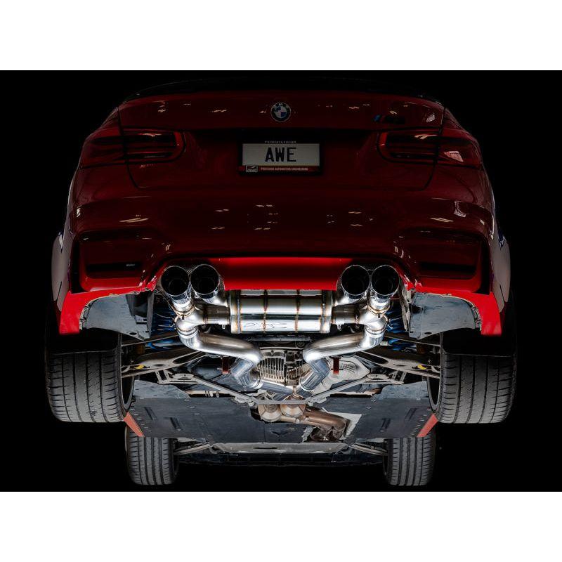 AWE Tuning BMW F8X M3/M4 SwitchPath Catback Exhaust - Chrome Silver Tips