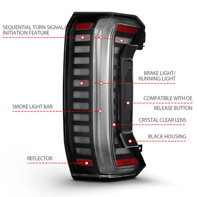 ANZO 22-24 Toyota Tundra (Does Not Fit LED Seq. Models) Z-Series Full LED Tail Lights - Pair 311454X