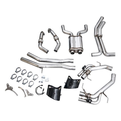 AWE Tuning 2021-2025 Audi C8 RS6/RS7 SwitchPath Cat-back Exhaust - Diamond Black Tips