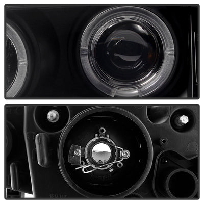 Spyder BMW E46 3-Series 02-05 4DR Projector Headlights 1PC LED Halo Blk PRO-YD-BMWE4602-4D-AM-BK 5042415