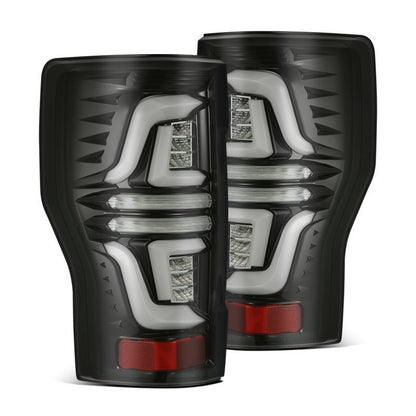 AlphaRex 17-19 Ford Super Duty PRO-Series LED Tail Lights Jet Black