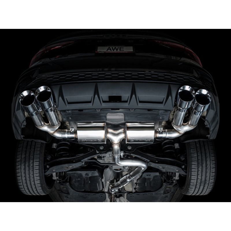 AWE 22-24 Audi 8Y S3 Touring Edition Exhaust - Chrome Silver Tips