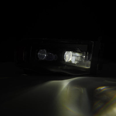 AlphaRex 02-05 Dodge Ram PRO-Series Halogen Projector Headlights Alpha-Black