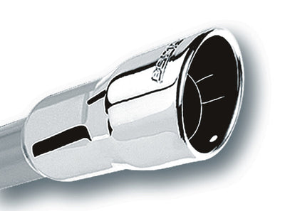 Borla 3in Inlet 4.25in Round Rolled Angle Cut x 4in Long Universal Exhaust Tips 20251