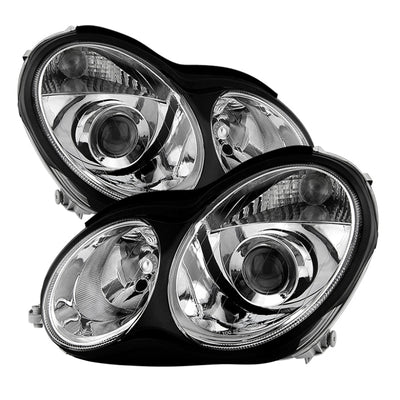 SPYDER Xtune Mercedes W203 C Class Sedan 01-05 Projector Headlights -Chrome PRO-JH-MBW203-C 9029783