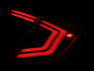 AlphaRex 16-21 Honda Civic Hatchback/ Type-R FK8 Nova-Series LED Tail Lights (Pair) - Alpha Black 676000 *Discontinued