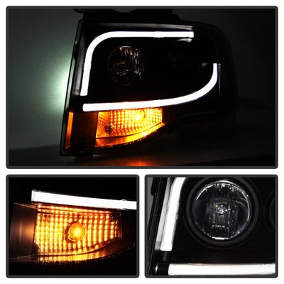 Spyder Ford Expedition 07-13 Projector Headlights Light Tube DRL Blk PRO-YD-FE07-LTDRL-BK 5079503