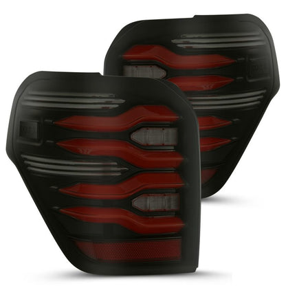 AlphaRex 10-24 Toyota 4Runner LUXX-Series LED Tail Lights Black-Red