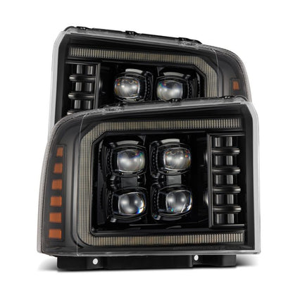 AlphaRex 05-07 Ford Super Duty/Excursion NOVA-Series LED Projector Headlights Alpha-Black