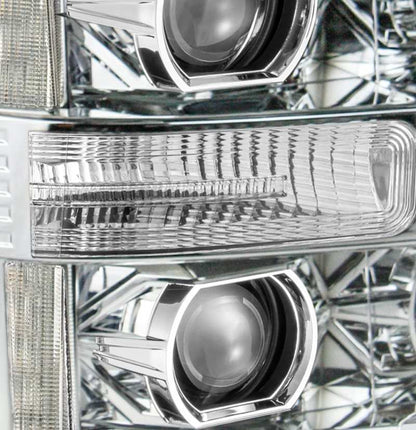 AlphaRex 11-16 Ford Super Duty PRO-Series Halogen Projector Headlights Chrome